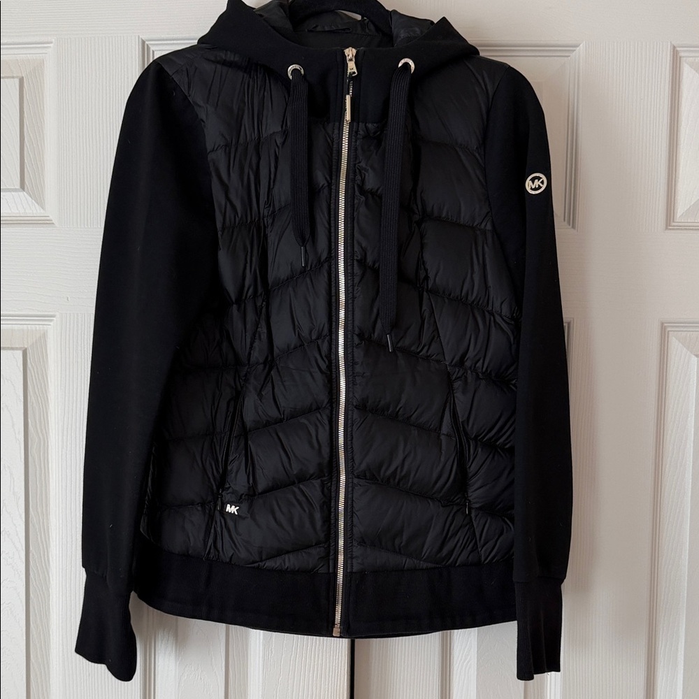 Michael Kors Black Puffer Jacket with Hood